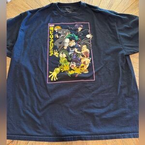 My Hero Academia Graphic T Shirt Anime Tee Black 3XL Funimation Men’s Tshirt